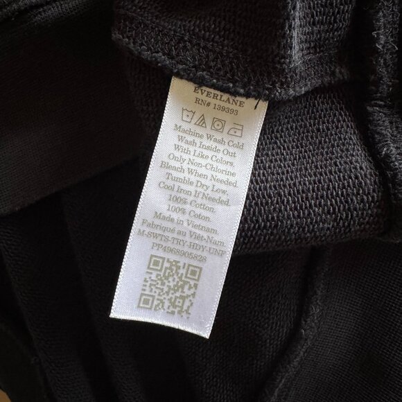Everlane Heavyweight French Terry Hoodie Black XS/S Mens Medium Womens Unisex - Picture 12 of 12